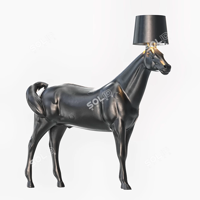 Moooi Horse Lamp: Lowpoly Elegance 3D model image 1