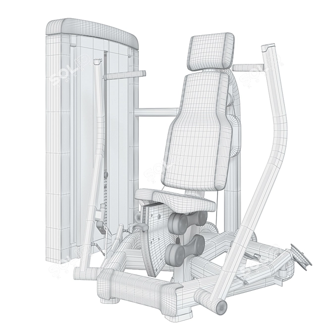 Ultimate Chest Workout Machine 3D model image 3