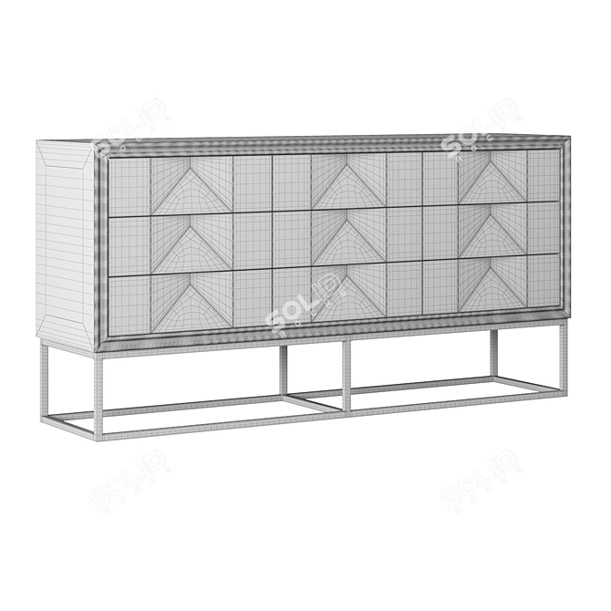 Elegant Torian Credenza: Stylish Storage Solution 3D model image 2