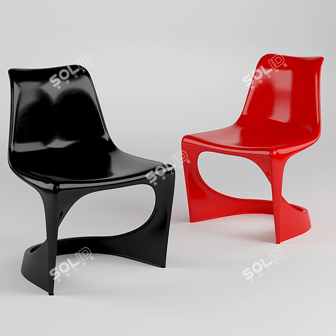 Cado Chairs: Retro Danish Design 3D model image 1