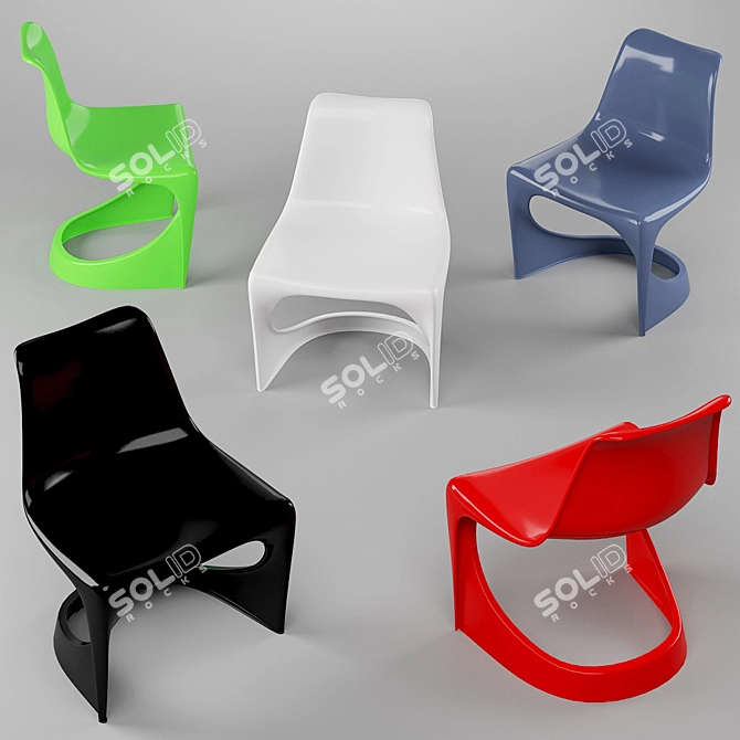 Cado Chairs: Retro Danish Design 3D model image 2