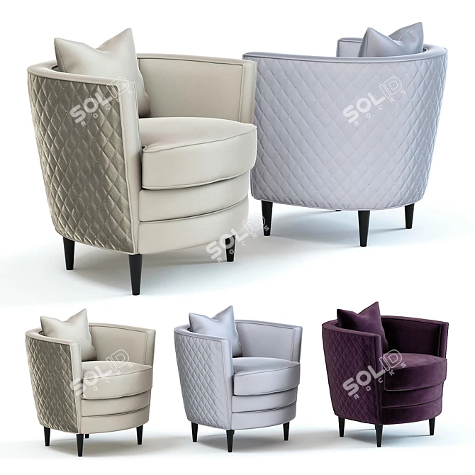 Dublin Armchair: Stylish, High-Detailed 3D Model 3D model image 1