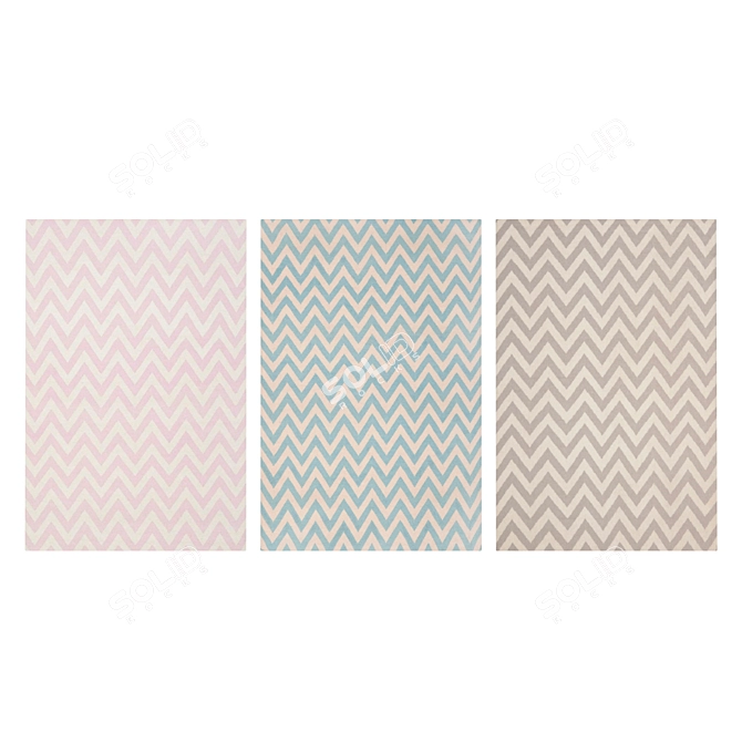 High Quality Carpet Set 3D model image 3