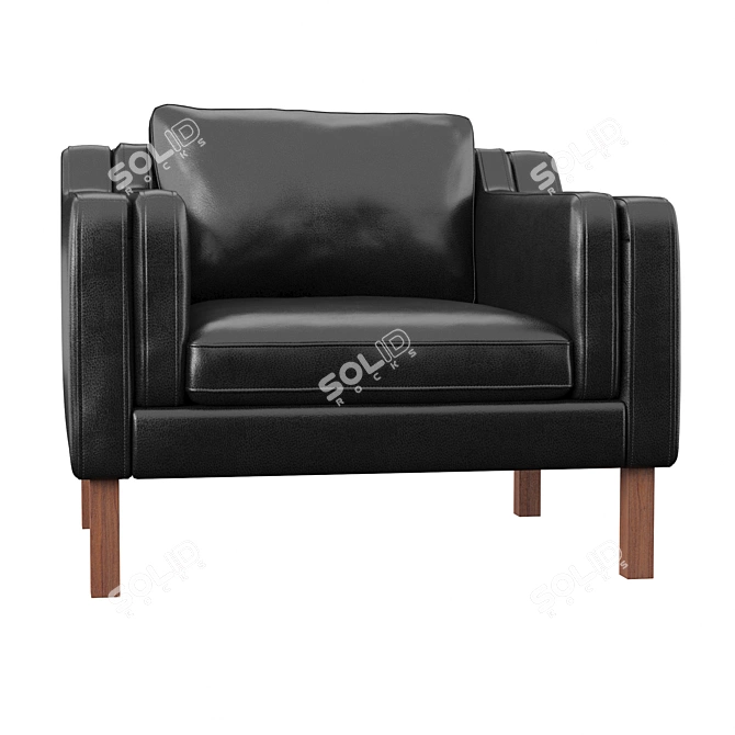 Modern Comfort: Rolando Club Chair 3D model image 2