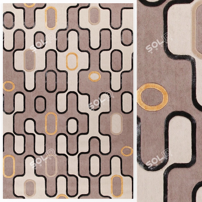 Amini Curve Carpet | 2m x 3m 3D model image 1