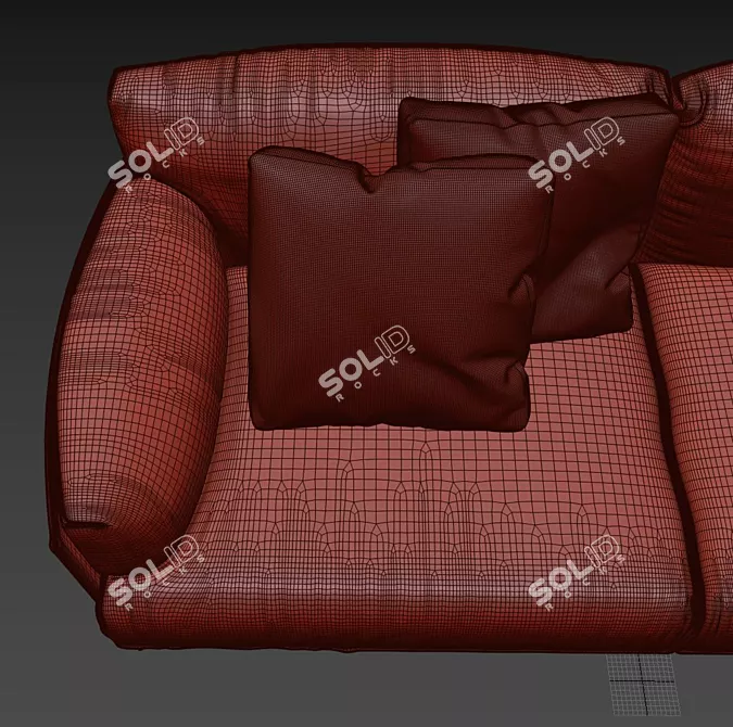 Elegant Curves: Living Divani-Greene 3D model image 3