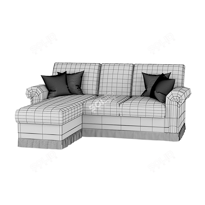 MAXIM Corner Sofa: Classic, Comfortable, and Convenient 3D model image 3