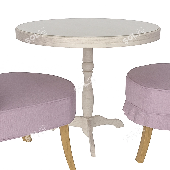 Amari Kids Table and Chairs Set 3D model image 2