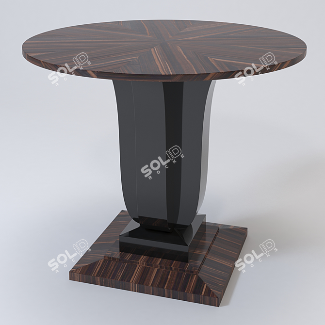 Modern Round Center Table with 3D Model 3D model image 2