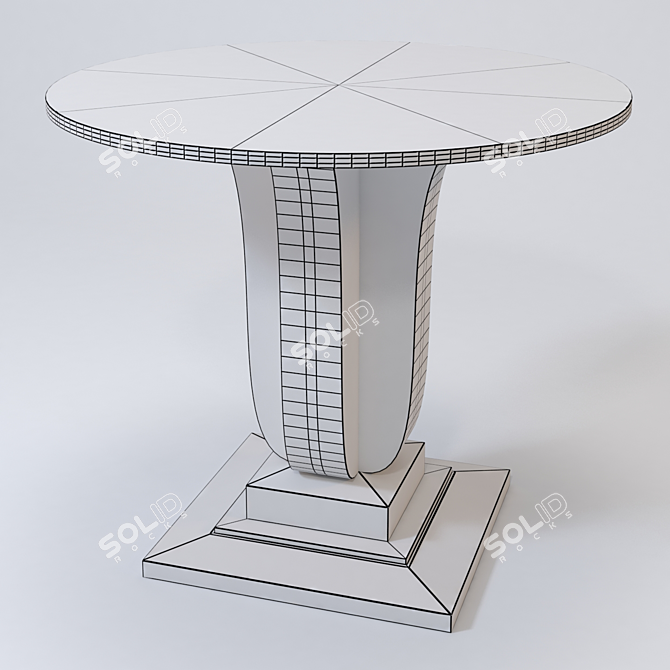 Modern Round Center Table with 3D Model 3D model image 3