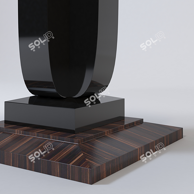 Modern Round Center Table with 3D Model 3D model image 1