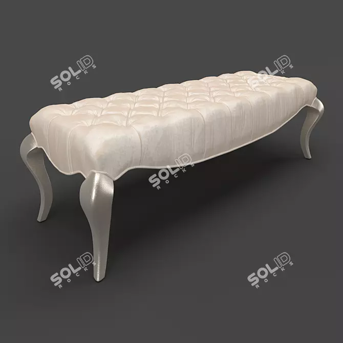 Elegant Velour Bench - Fratelli Barri RIMINI 3D model image 1