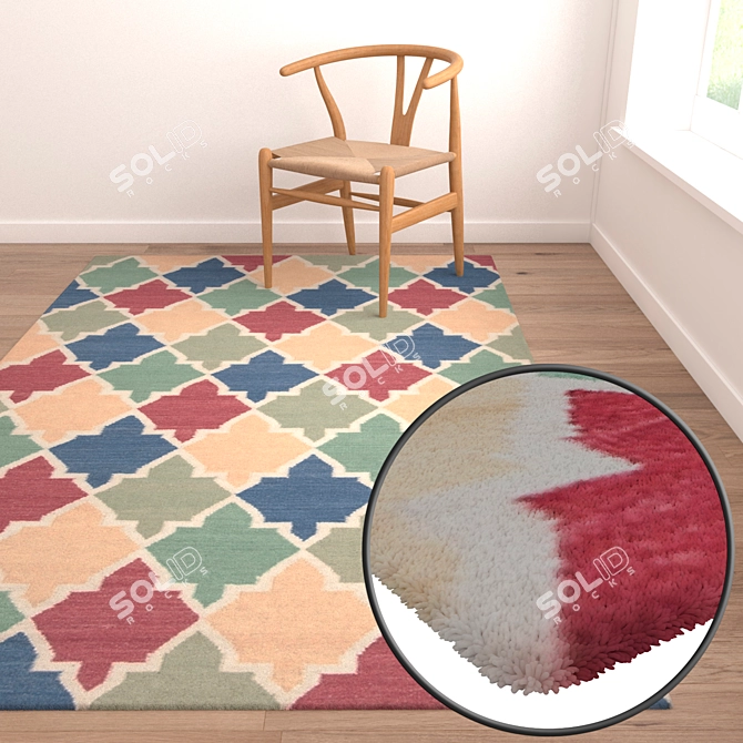 Premium Carpet Set: High-Quality Textures, Multiple Variations 3D model image 2