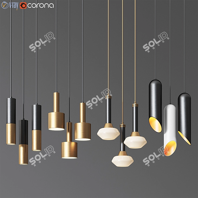 Sleek Pendant Lights: Modern, Minimalist & Stilnovo 3D model image 1