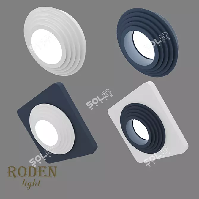 Modular Plaster Lamp: RODEN-light RD-403 3D model image 1