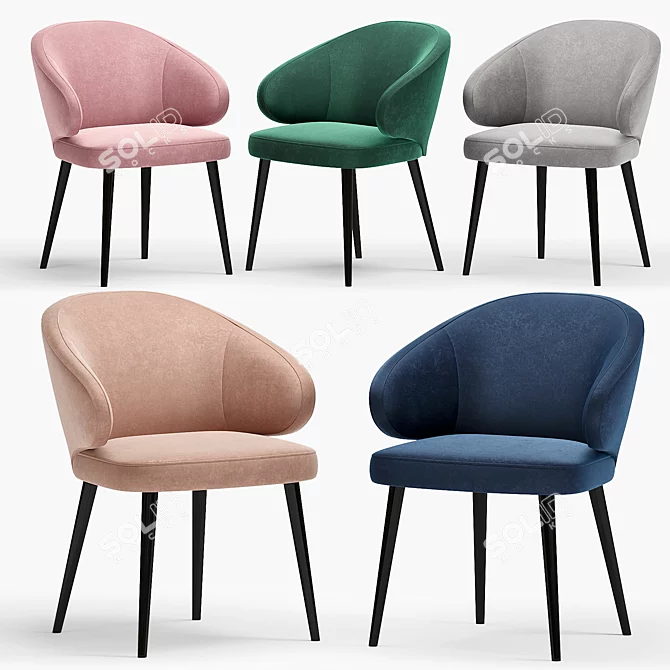 Modern Beige Deep House Chair 3D model image 1