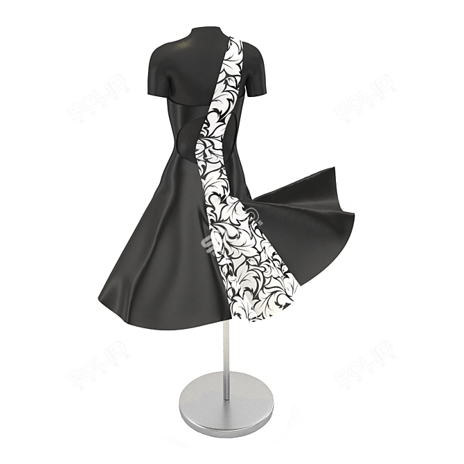 Vortex Summer Dress: Japanese Designer Shingo Sato Exclusively Creates 80939 Polygon Masterpiece 3D model image 2