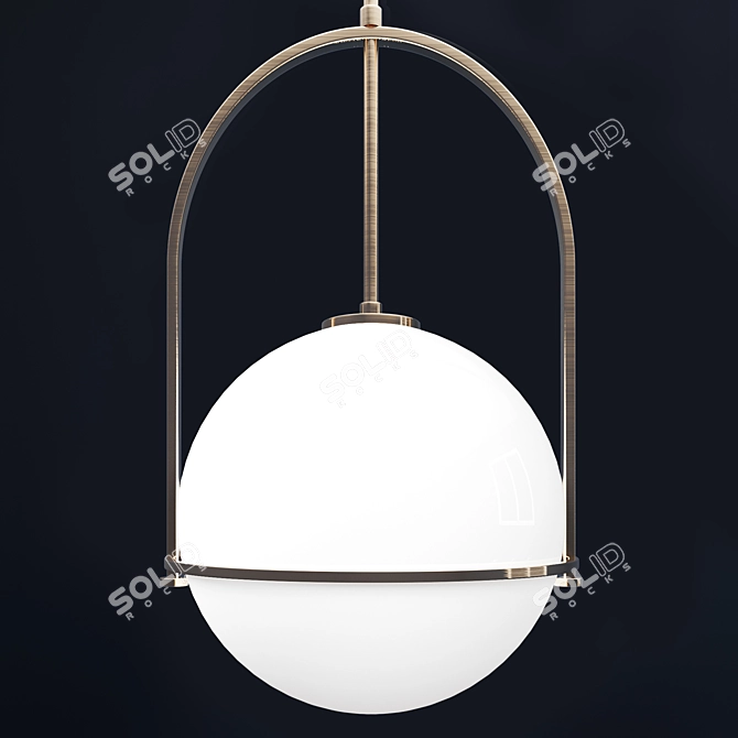 Elegant Somerset Pendant Light 3D model image 2