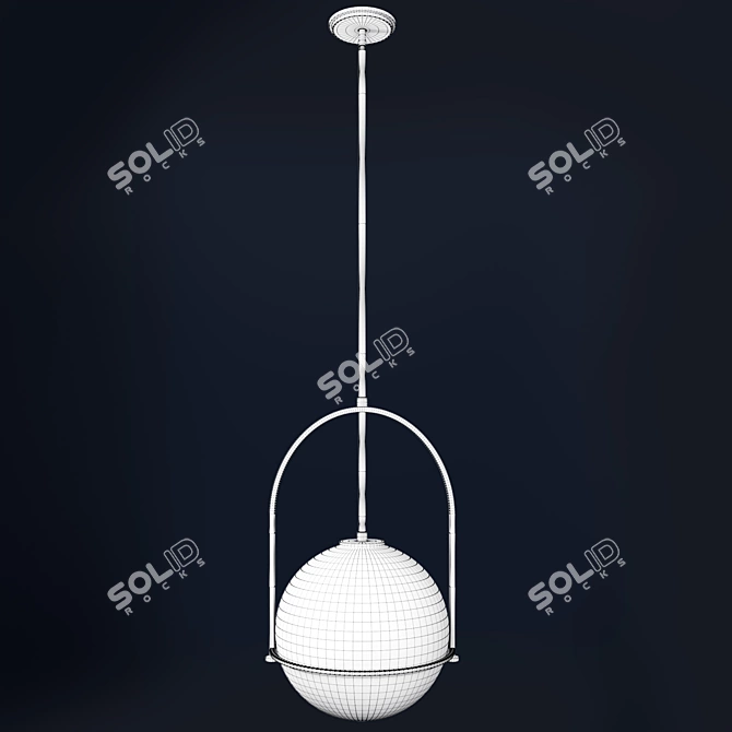 Elegant Somerset Pendant Light 3D model image 3