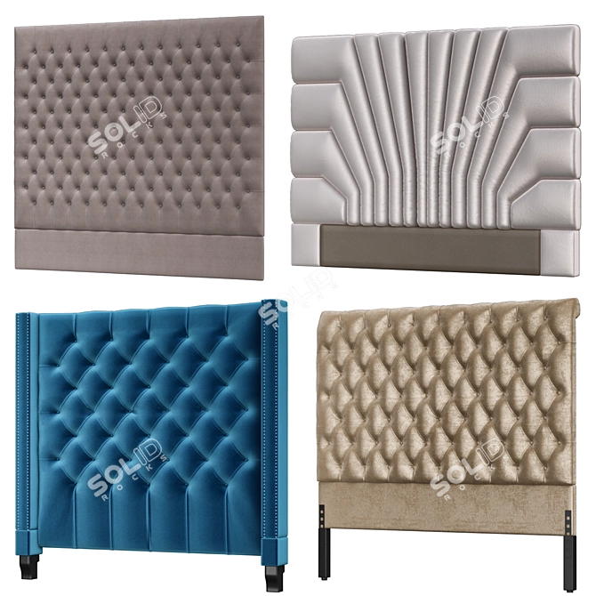 Elegant Headboard Collection: No.2 3D model image 1