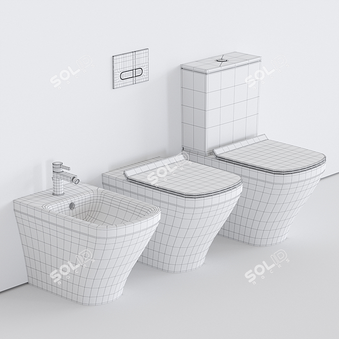 Sleek and Stylish Duravit DuraStyle Collection 3D model image 3