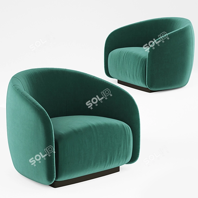 Luxury Fendi Fanny Armchair: Unmatched Comfort 3D model image 1