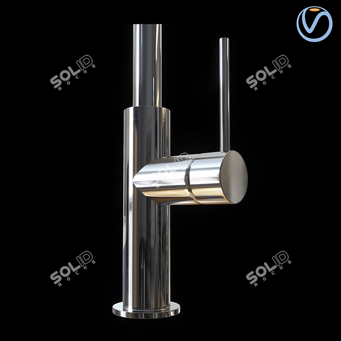 Sleek Phoenix Tap with Pull Out Sink Mixer 3D model image 3