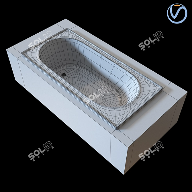 Inset Bath Bambino 1510: 3D Model with Vray Textures 3D model image 2