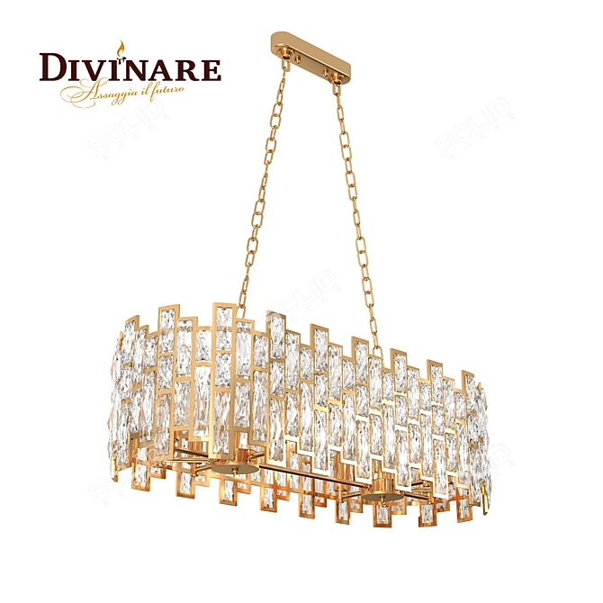 Divinare Medea Crystal Gold Chandelier 3D model image 1