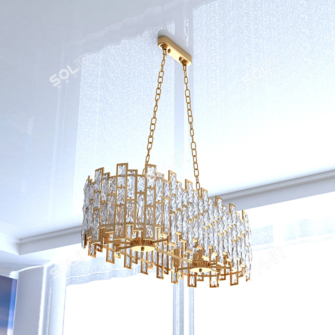 Divinare Medea Crystal Gold Chandelier 3D model image 2