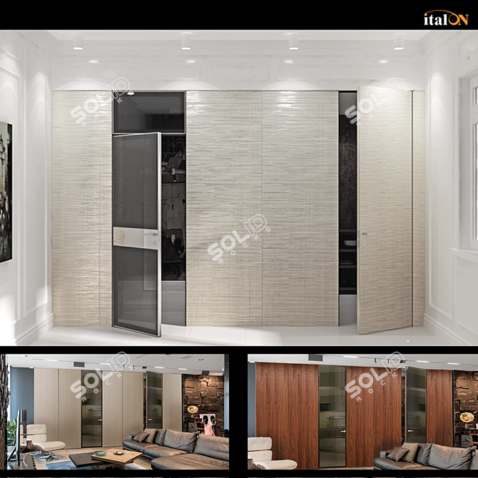 Contemporary PS & Apriori Gloss Panel+Doors_OM 3D model image 2