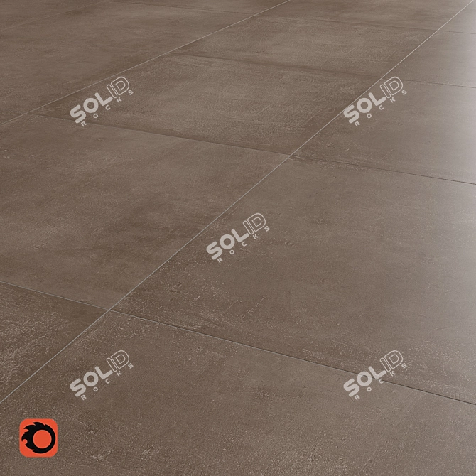 Heidelberg Brown Mate Concrete Floor Tile 3D model image 2