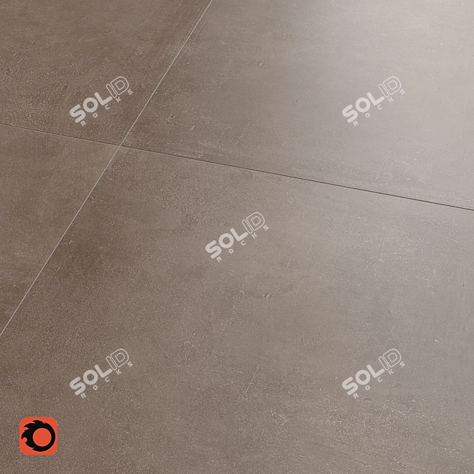 Heidelberg Brown Mate Concrete Floor Tile 3D model image 3