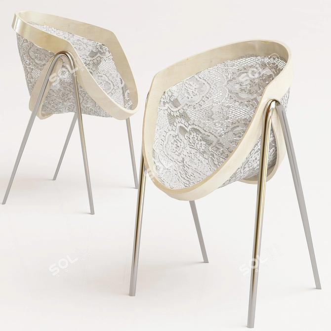 Elegant Isabelle Moore Chair 3D model image 1