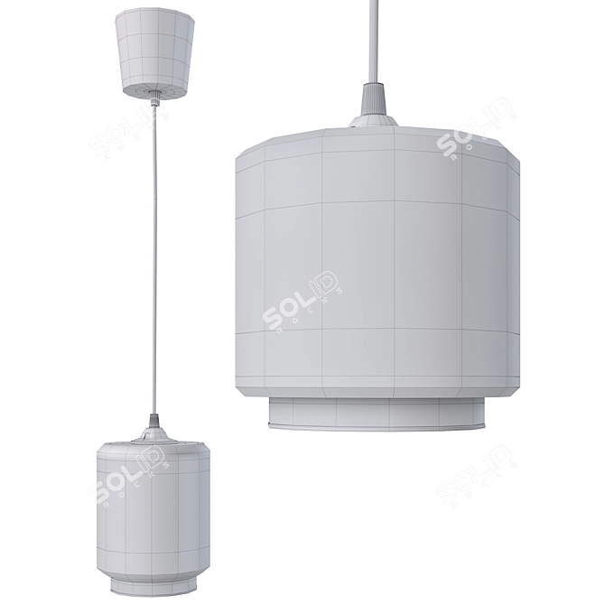 Ikea Klovan Glass Pendant Light 3D model image 3