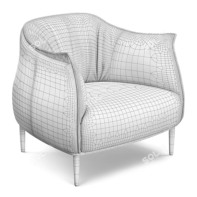 Stylish Julian Coffee Chair 3D model image 3