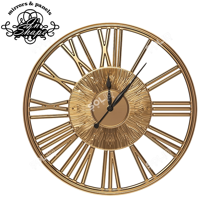 Elegant Glow - Handcrafted Gold Timepiece 3D model image 1