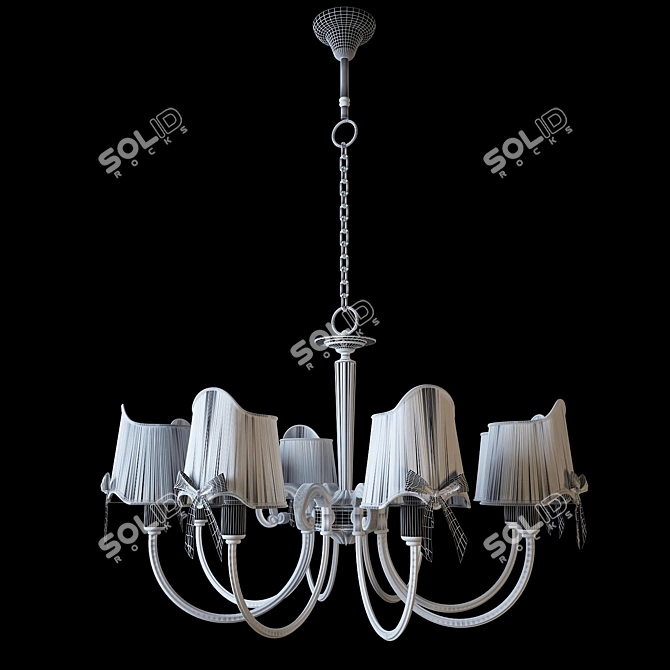 Elegant Kate Chandelier: FR2749-PL-08-WG 3D model image 3