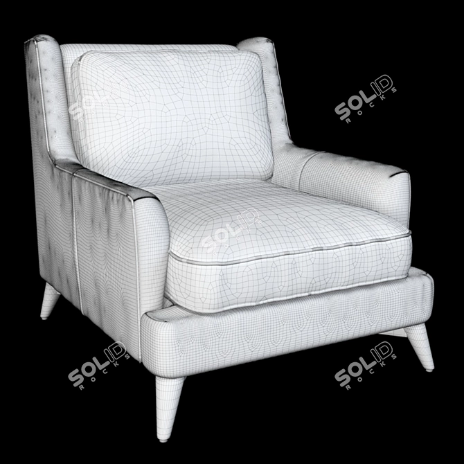 Sleek Gloss Chair 3D model image 2