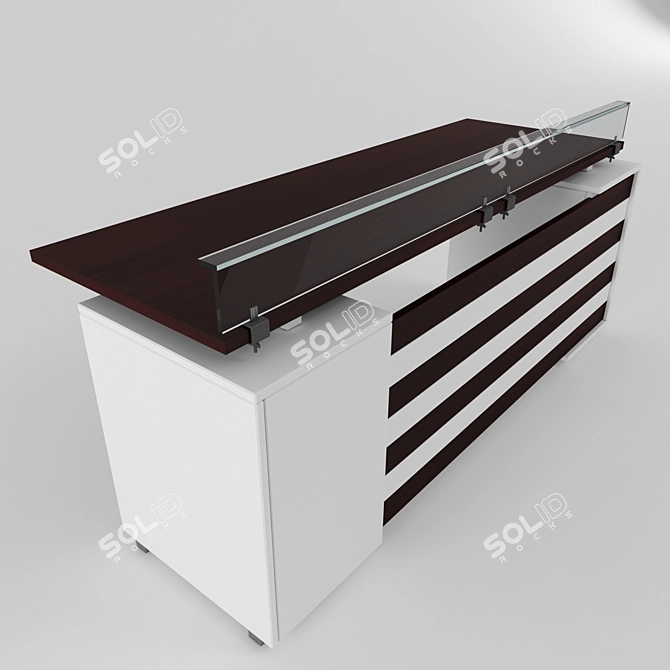 Sleek Office Desk: Modern Design 3D model image 3