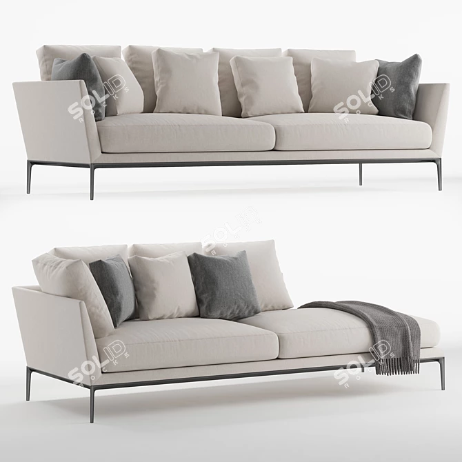 Elegant B&B Atoll Sofa: Versatile & Stylish 3D model image 1