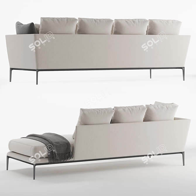 Elegant B&B Atoll Sofa: Versatile & Stylish 3D model image 2