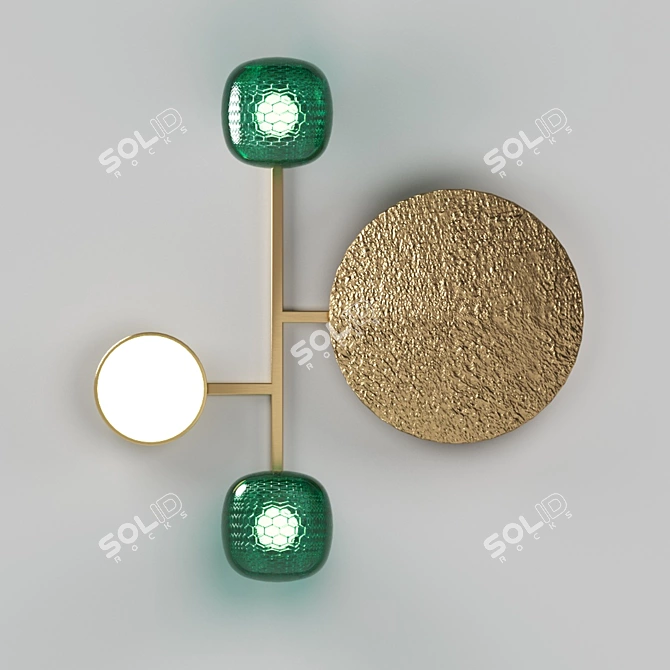 Modern Brass Wall Light 3D model image 1