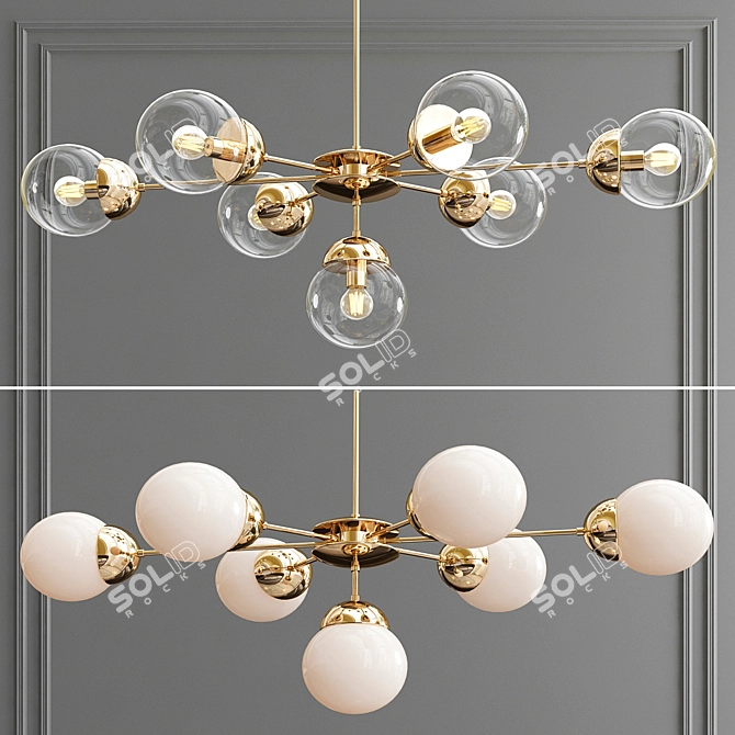 Blissful Elegance Chandelier 3D model image 1