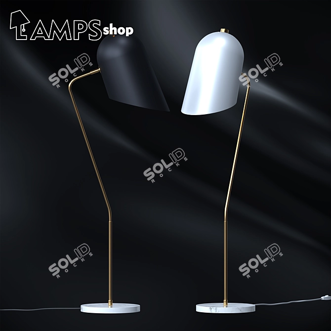 Elegant Lambert Table Lamp 3D model image 1