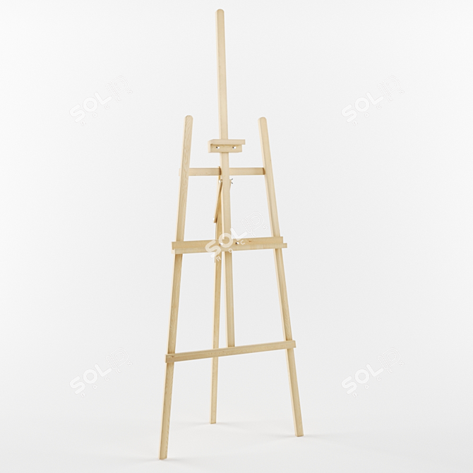 Artistic Wood Easel - мольберт 3D model image 1