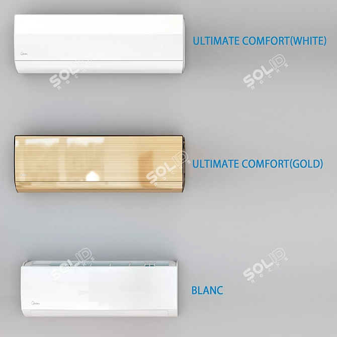 Midea Blanc Ultimate AC: Powerful & Stylish 3D model image 1