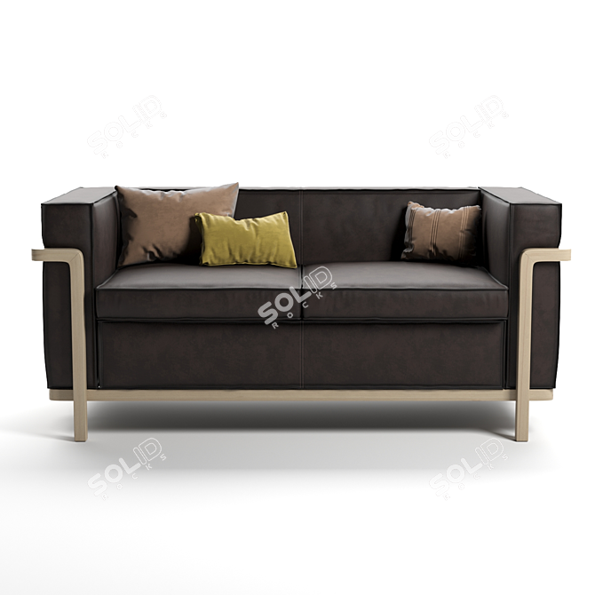 Bleu Nature Cobblewood 2-Seater Sofa 3D model image 1