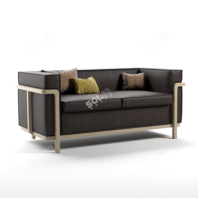 Bleu Nature Cobblewood 2-Seater Sofa 3D model image 2