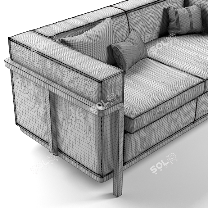 Bleu Nature Cobblewood 2-Seater Sofa 3D model image 3